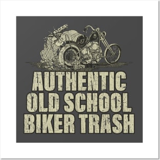 Authentic Old School Biker Trash 1974 Posters and Art